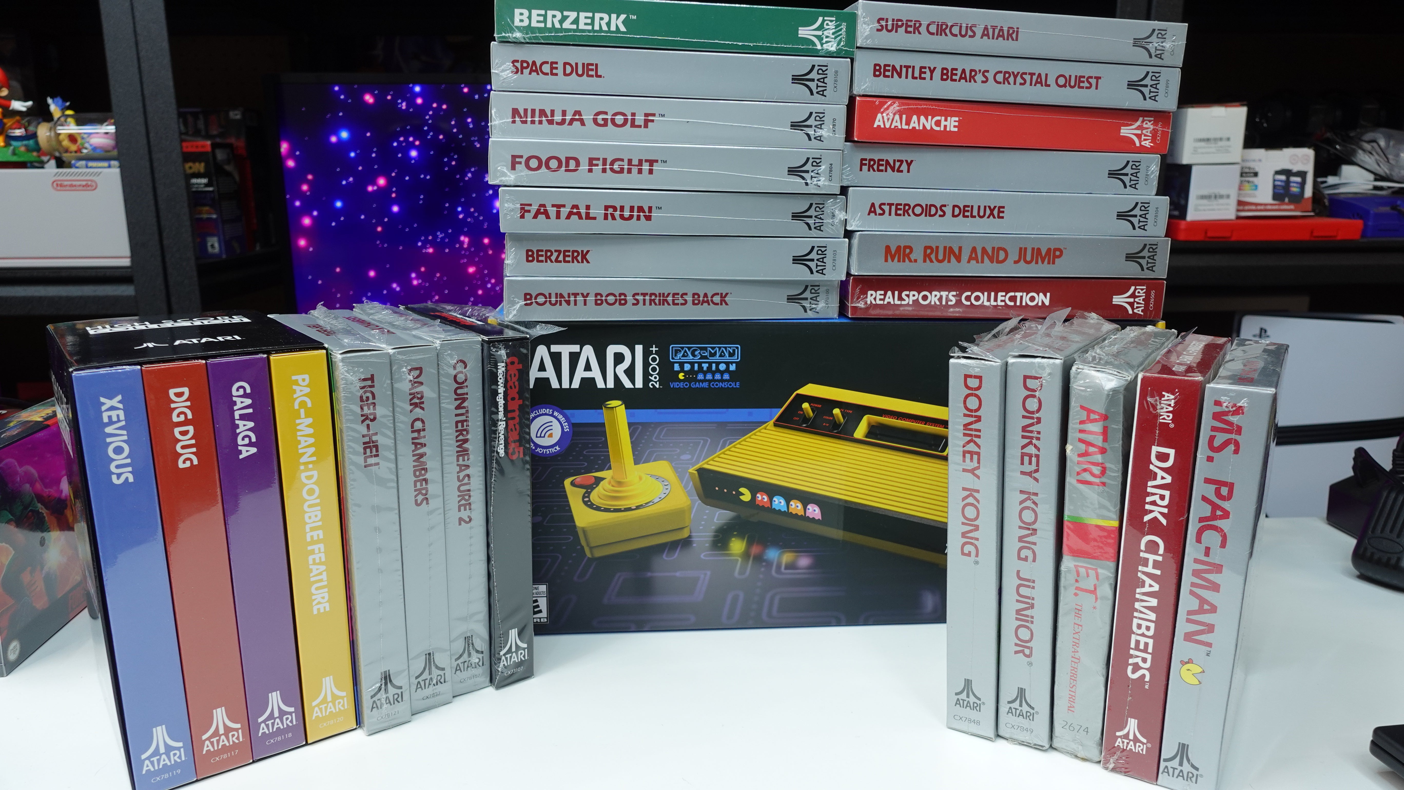 HUGE Atari 2600/7800 Collection 27+ Cartridges & Pac-Man Edition