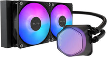 Load image into Gallery viewer, Cooler Master Elite Liquid 240 CPU AIO Cooler - 240mm Radiator, 2x ARGB PWM Fans, Dual-Chamber Pump Design, Ultra-Quiet High-Performance Cooling, AMD AM5/AM4 &amp; Intel LGA 1851/1700, Black
