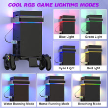 Load image into Gallery viewer, Wall Mount for Xbox Series X/S-Wall Mount Kit with 2 Controller Holder | Xbox series X/S Wall Mounted Bracket with1 Headset Stand &amp; RGB Light
