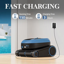 Load image into Gallery viewer, Robotic Pool Vacuum, 3-in-1 Cordless Pool Cleaner for Inground &amp; Above Ground Pools, Wall &amp; Waterline Cleaning, Smart Navigation, Self-Parking
