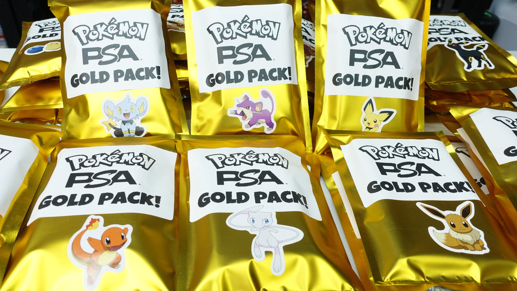 Pokemon TCG PSA Gold Mystery Pack! Guaranteed Graded Cards, Packs, Rares, Holos & More