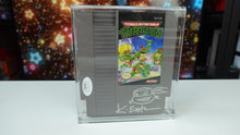 Load image into Gallery viewer, Authenticated TMNT Kevin Eastman Autograph &amp; Sketch NES Cartridge In Acrylic Case
