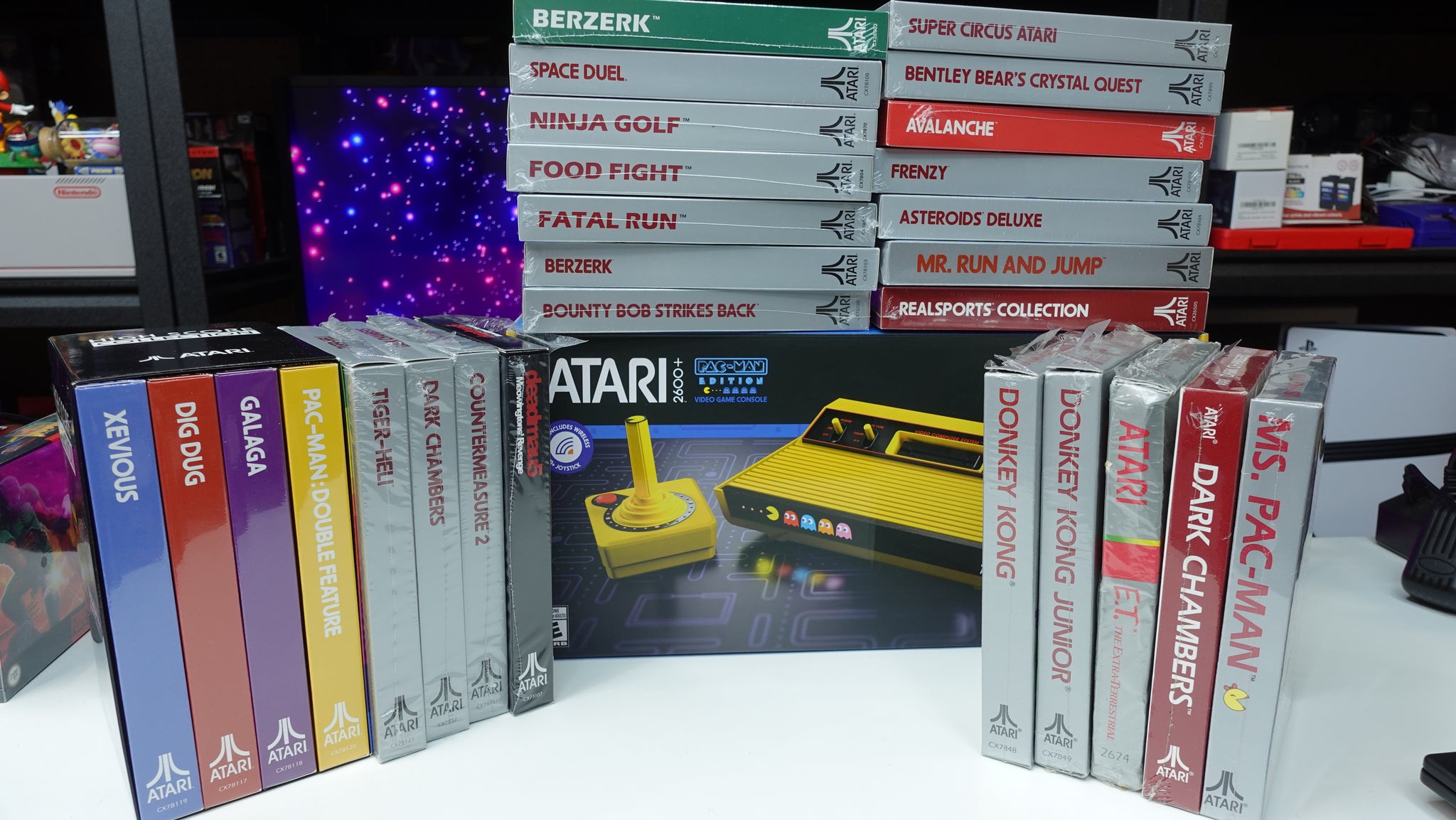 HUGE Atari 2600/7800 Collection 27+ Cartridges & Pac-Man Edition