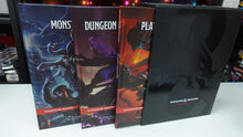 Load image into Gallery viewer, Dungeons &amp; Dragons D&amp;D 5e Core Rulebooks Gift Box Set Foil Covers DM Screen
