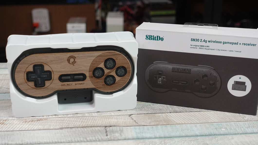 8Bitdo SN30 2.4G Walnut SNES Controller