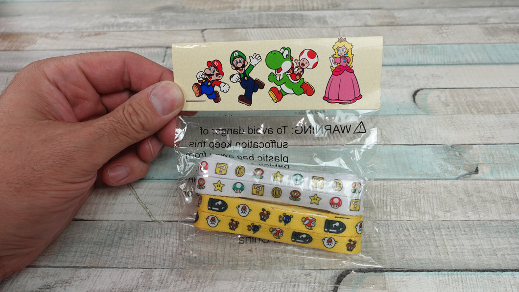 Club Nintendo Shoe Laces 2 pairs NEW