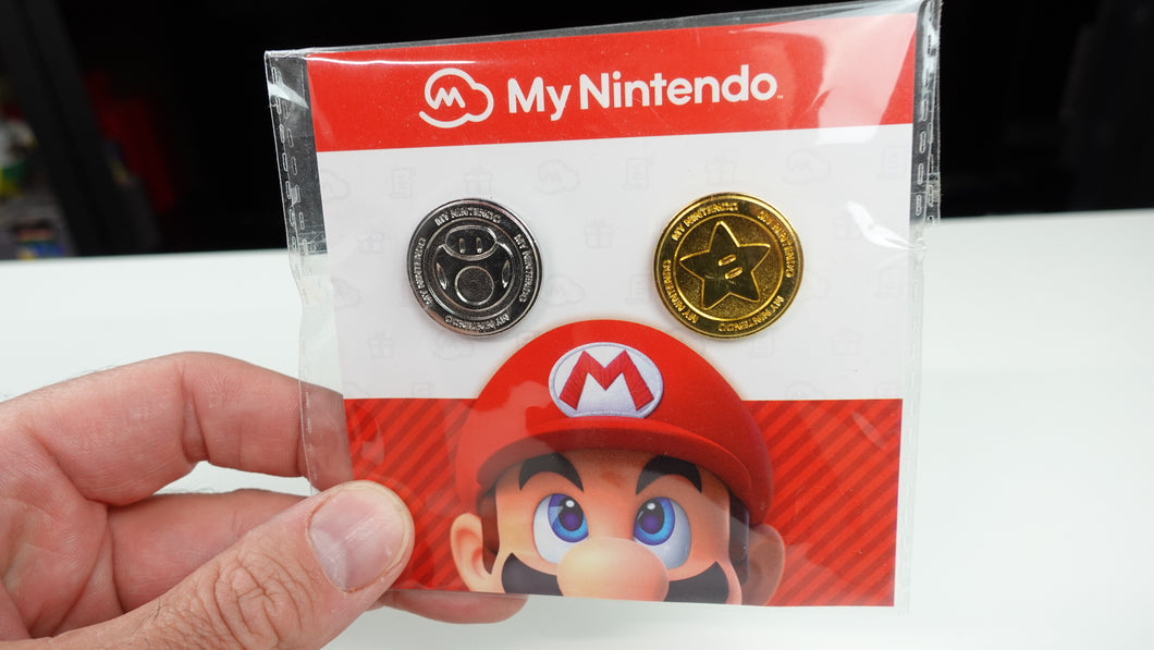 My Nintendo Gold & Platinum Coin Pins NEW