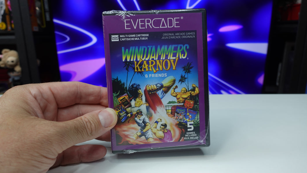 Evercade Windjammers, Karnov & Friends Cartridge NEW